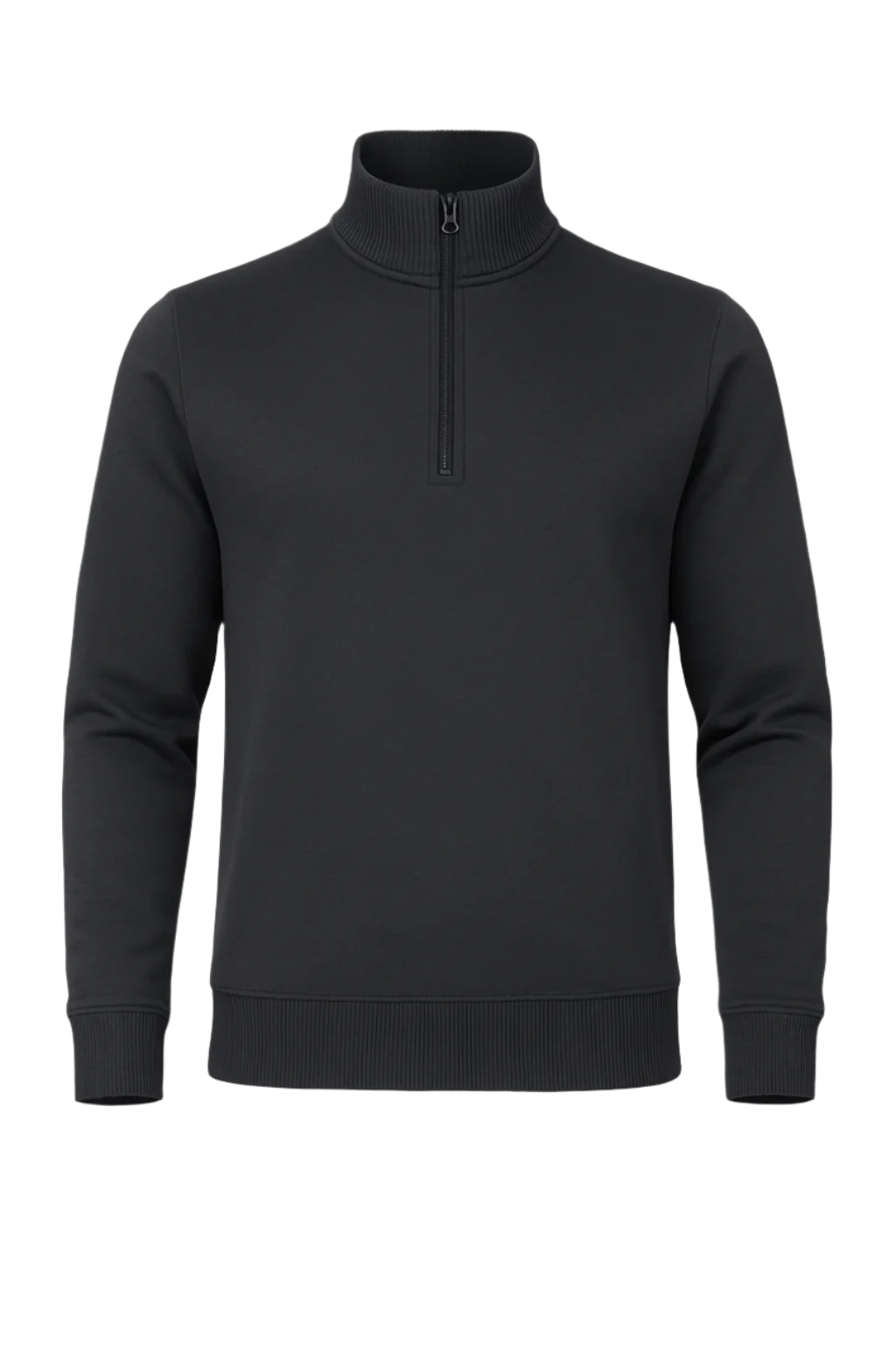 Ribbed Collar Sweatshirt