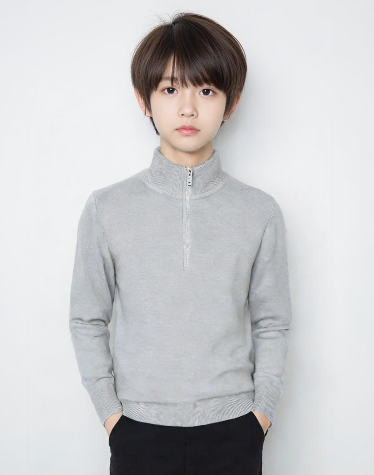 Ribbed Collar Sweatshirt (Kids)