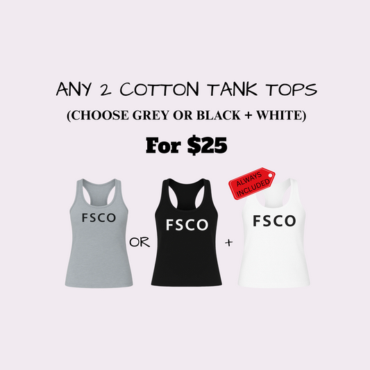 2-Pack Tank Top Bundle (Choose One, Get One in White)
