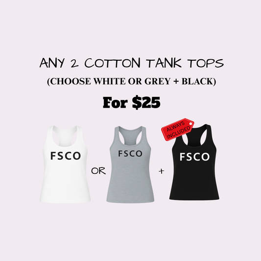 2-Pack Tank Top Bundle (Choose One, Get One in Black)