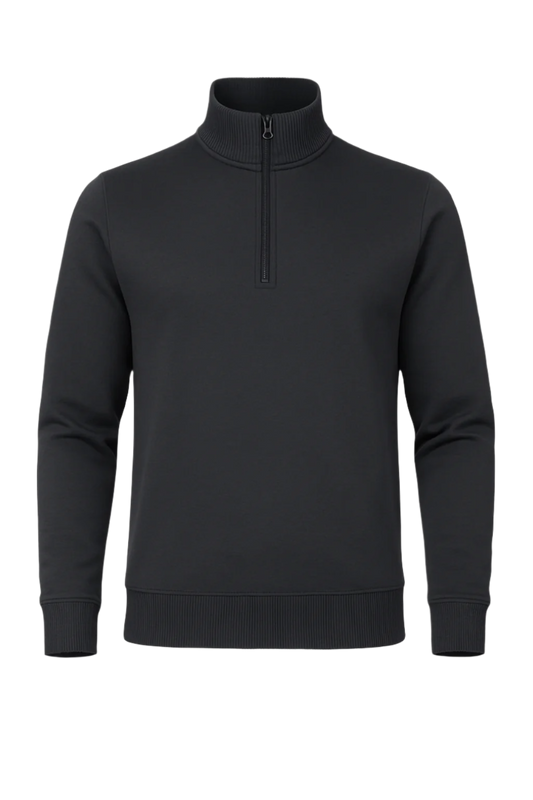 Ribbed Collar Sweatshirt