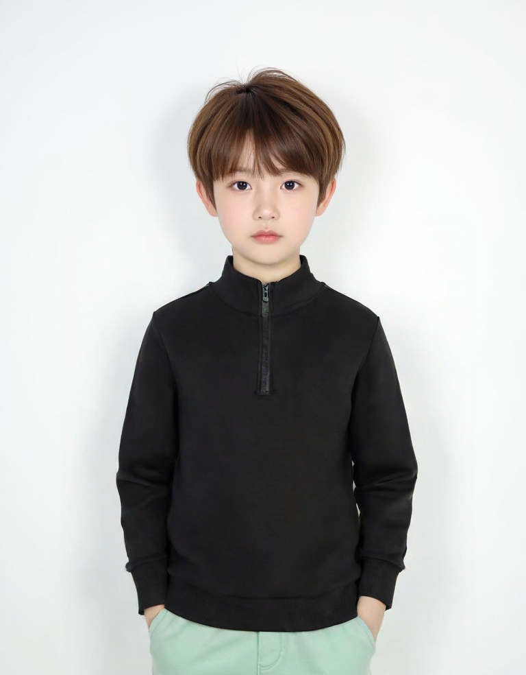 Ribbed Collar Sweatshirt (Kids)